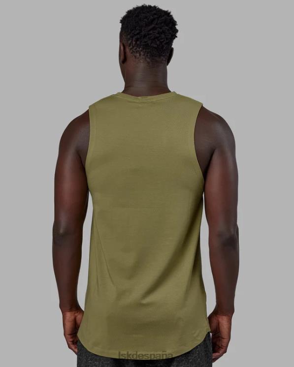 LSKD hombres tanque pimaflx de lujo - piedra musgo 8T6NZ988 vestir
