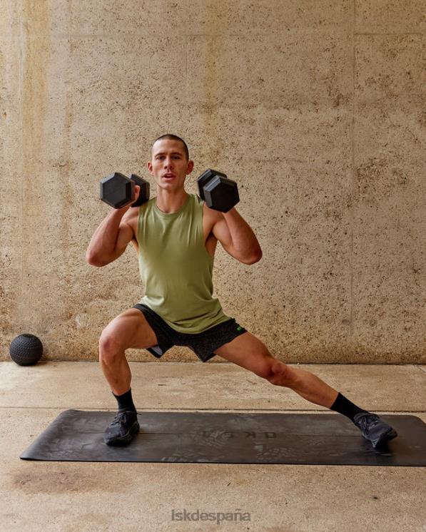 LSKD hombres tanque pimaflx de lujo - piedra musgo 8T6NZ988 vestir