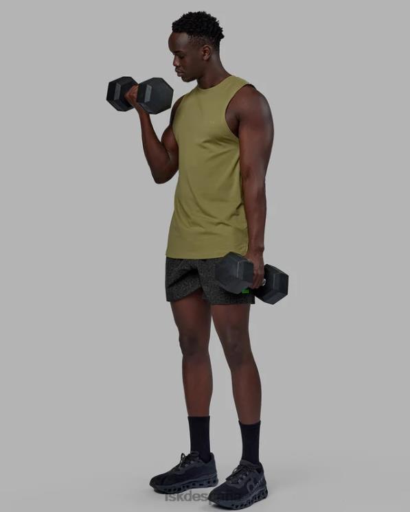 LSKD hombres tanque pimaflx de lujo - piedra musgo 8T6NZ988 vestir