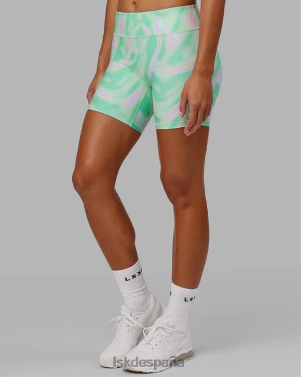 LSKD mujer Pantalón corto ciclista de longitud media rxd - euforia print-teal 8T6NZ641 vestir