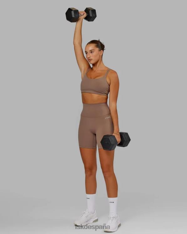 LSKD mujer pantalón corto base 2.0 de largo medio - taupe profundo 8T6NZ653 vestir