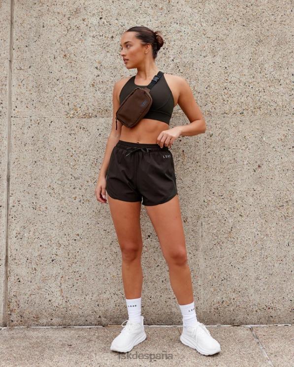 LSKD mujer pantalón corto dinámico - nogal oscuro 8T6NZ772 vestir