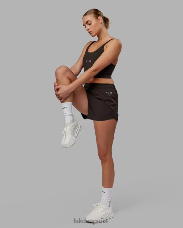LSKD mujer pantalón corto dinámico - nogal oscuro 8T6NZ772 vestir