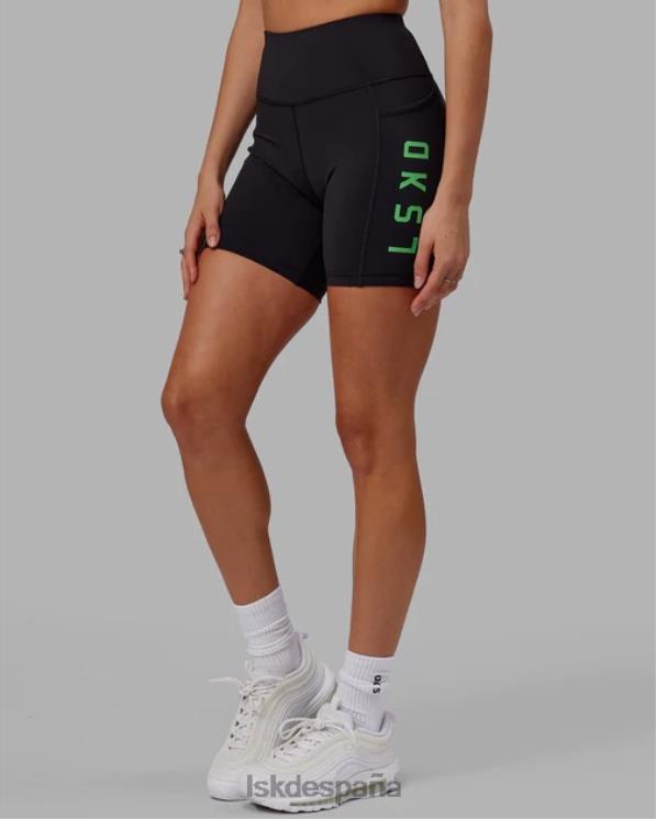 LSKD mujer pantalón corto medio rep - black-apple mint 8T6NZ629 vestir