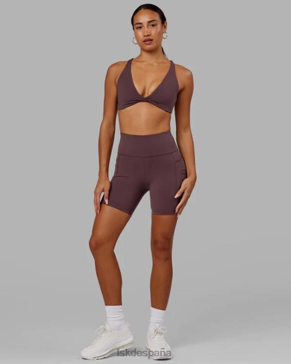 LSKD mujer pantalón corto medio rep - ciruela 8T6NZ672 vestir