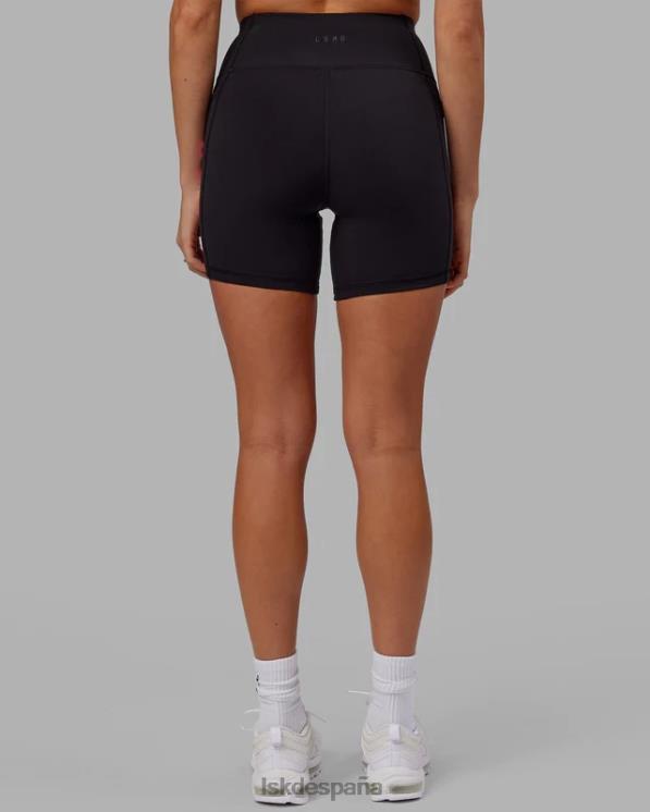 LSKD mujer pantalón corto medio rep - negro-magenta neón 8T6NZ625 vestir