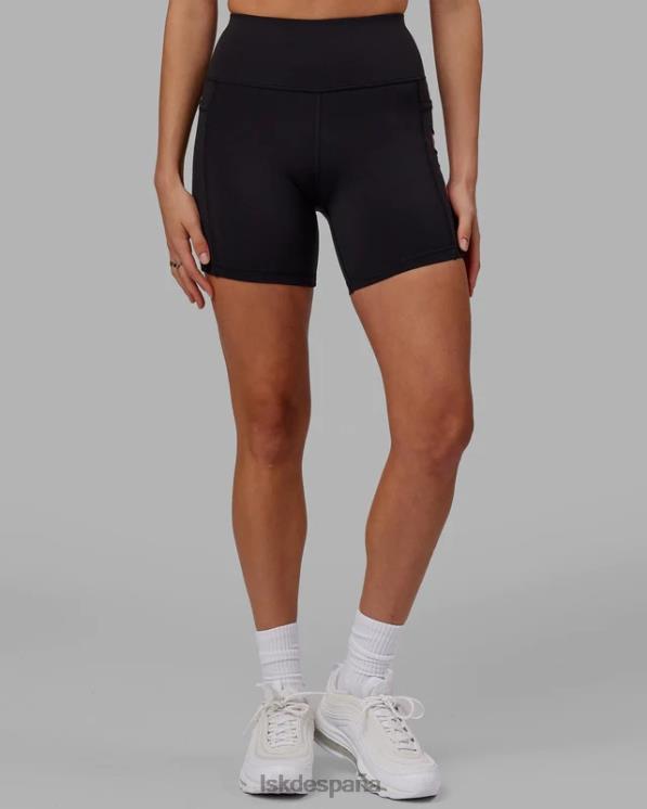 LSKD mujer pantalón corto medio rep - negro-magenta neón 8T6NZ625 vestir