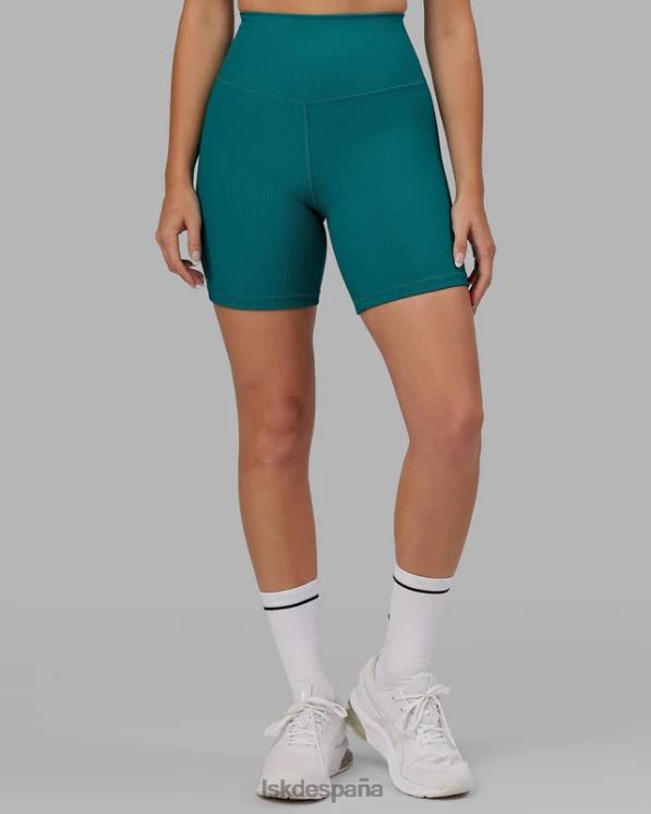 LSKD mujer pantalón corto midi de canalé Strike - verde mar 8T6NZ636 vestir