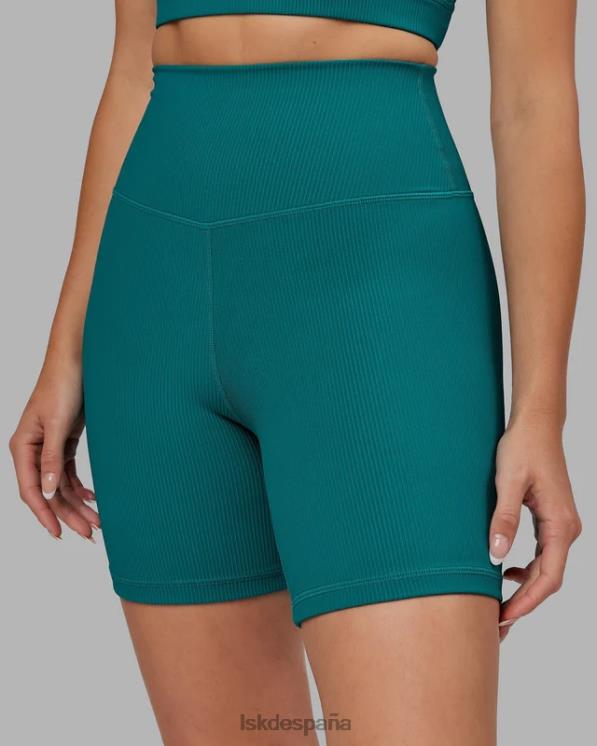 LSKD mujer pantalón corto midi de canalé Strike - verde mar 8T6NZ636 vestir