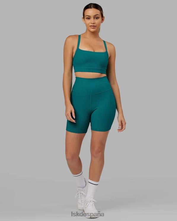 LSKD mujer pantalón corto midi de canalé Strike - verde mar 8T6NZ636 vestir