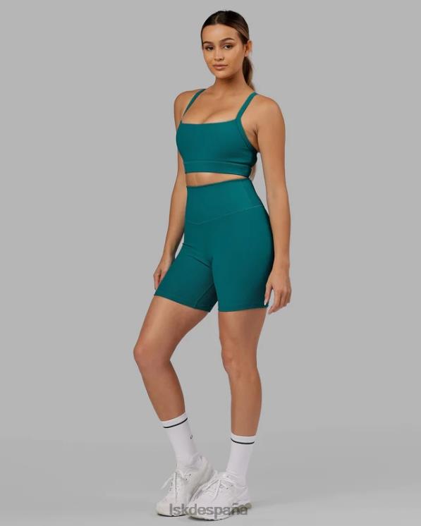 LSKD mujer pantalón corto midi de canalé Strike - verde mar 8T6NZ636 vestir