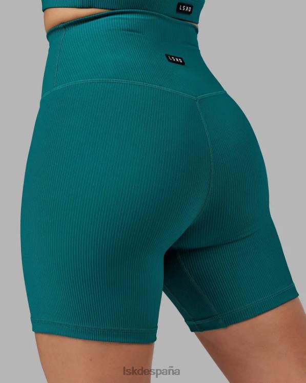 LSKD mujer pantalón corto midi de canalé Strike - verde mar 8T6NZ636 vestir