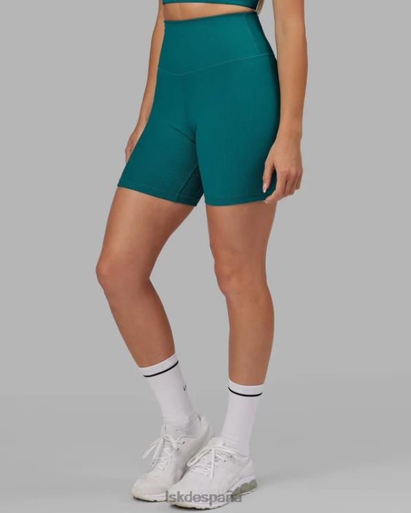 LSKD mujer pantalón corto midi de canalé Strike - verde mar 8T6NZ636 vestir