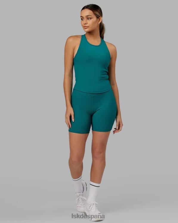 LSKD mujer pantalón corto midi de canalé Strike - verde mar 8T6NZ636 vestir