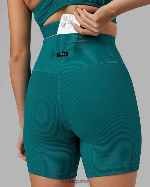 LSKD mujer pantalón corto midi de canalé Strike - verde mar 8T6NZ636 vestir