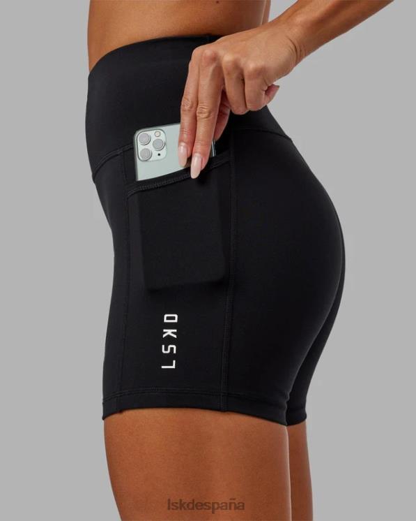 LSKD mujer pantalón corto rep x-length con logo pequeño - negro 8T6NZ621 vestir