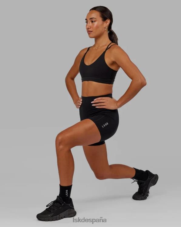 LSKD mujer pantalón corto rep x-length con logo pequeño - negro 8T6NZ621 vestir