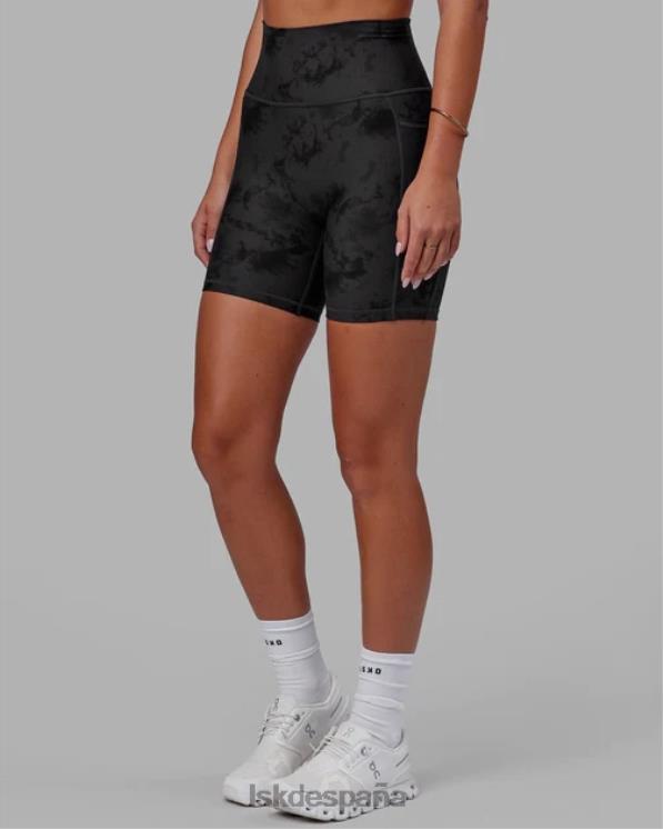 LSKD mujer short midi fusion - tie-dye negro 8T6NZ580 vestir