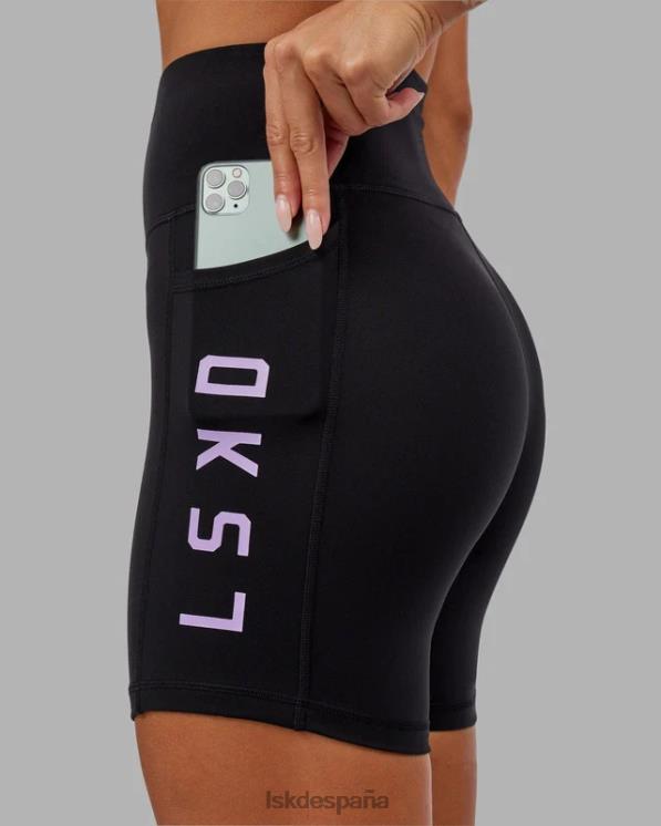 LSKD mujer short midi rep - negro-lila 8T6NZ656 vestir