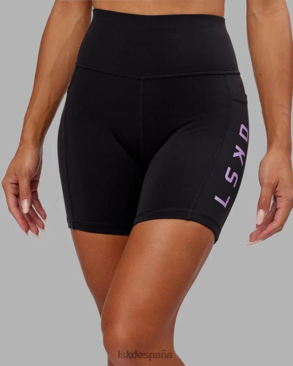 LSKD mujer short midi rep - negro-lila 8T6NZ656 vestir