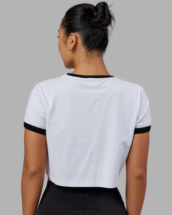 LSKD mujer Camiseta con timbre Excel - blanco-negro 8T6NZ242 vestir
