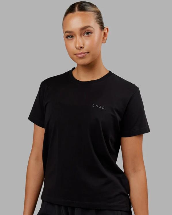 LSKD mujer Camiseta pimaflx de lujo - negro 8T6NZ293 vestir