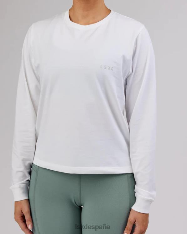 LSKD mujer Camiseta pimaflx ls de lujo - blanco 8T6NZ291 vestir