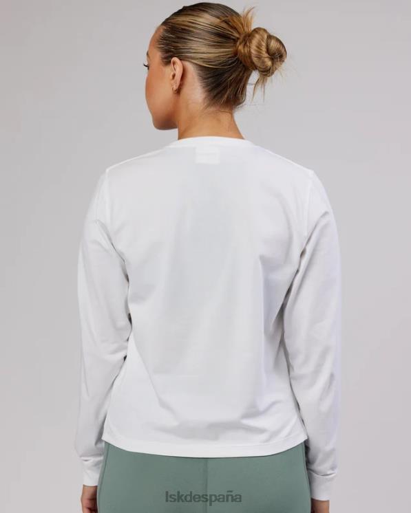 LSKD mujer Camiseta pimaflx ls de lujo - blanco 8T6NZ291 vestir