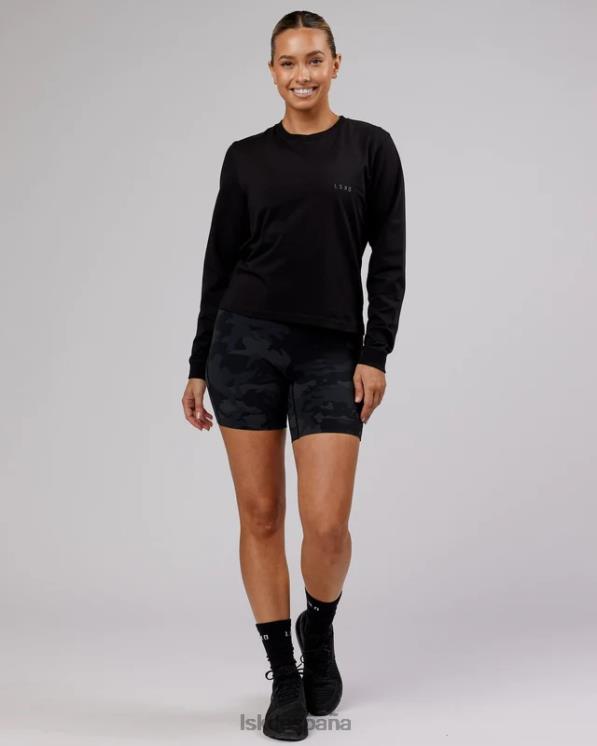 LSKD mujer Camiseta pimaflx ls de lujo - negro 8T6NZ301 vestir