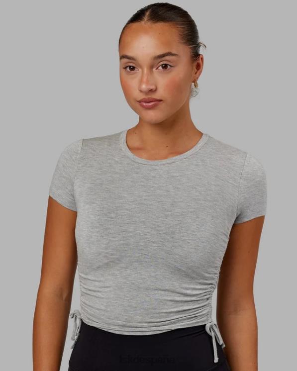 LSKD mujer Camiseta recortada Kick On - Gris claro marga 8T6NZ284 vestir
