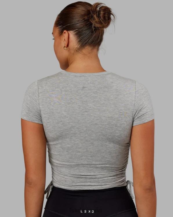 LSKD mujer Camiseta recortada Kick On - Gris claro marga 8T6NZ284 vestir