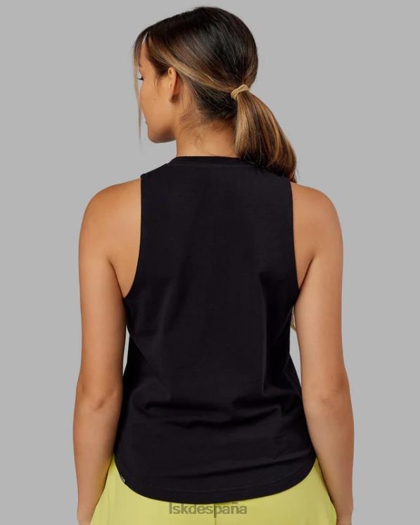 LSKD mujer Camiseta sin mangas Expand flxcotton - negro-verde cítrico 8T6NZ166 vestir