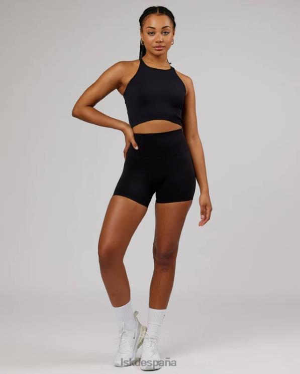 LSKD mujer Camiseta sin mangas acanalada minimalista sin costuras - negro 8T6NZ130 vestir