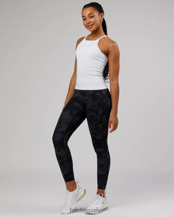 LSKD mujer Camiseta sin mangas acanalada sin costuras minimalista - blanco 8T6NZ127 vestir