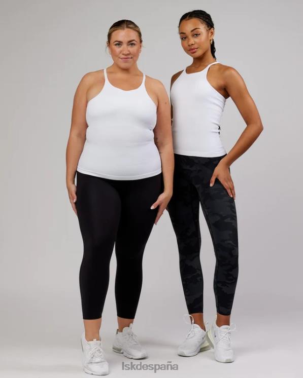 LSKD mujer Camiseta sin mangas acanalada sin costuras minimalista - blanco 8T6NZ127 vestir