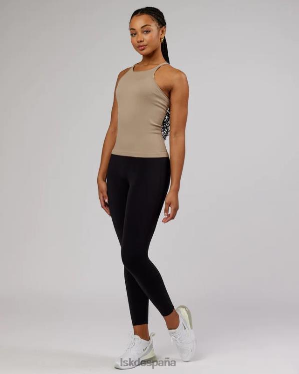 LSKD mujer Camiseta sin mangas acanalada sin costuras minimalista - taupe 8T6NZ210 vestir