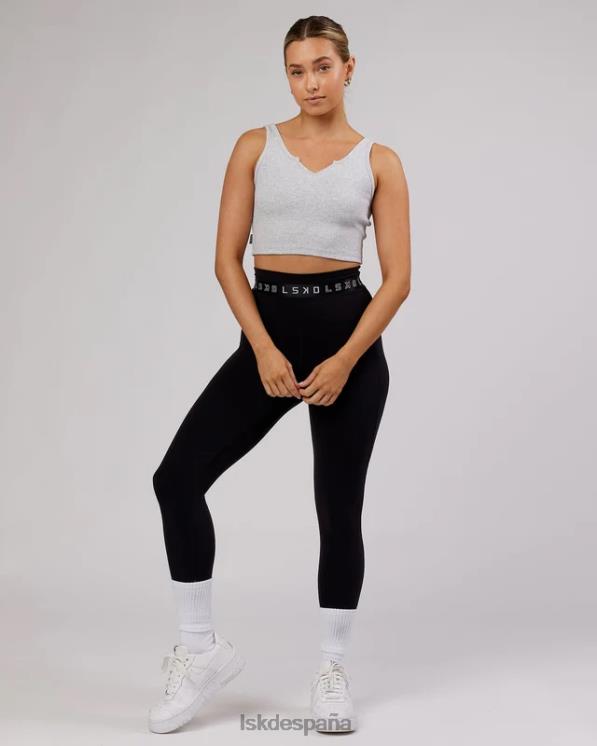 LSKD mujer Camiseta sin mangas con cuello en V y canalé - lt grey marl 8T6NZ189 vestir