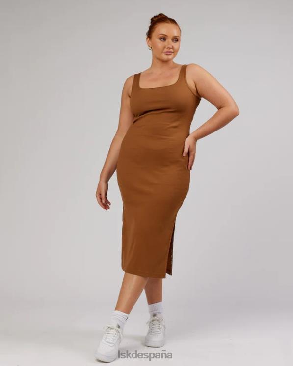 LSKD mujer Vestido de tirantes de canalé Ava - camel 8T6NZ503 vestir