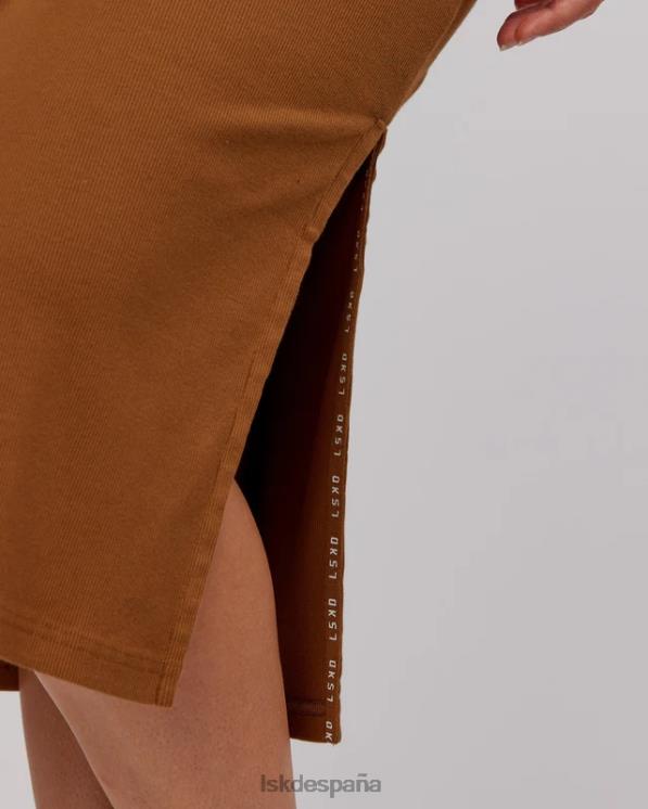 LSKD mujer Vestido de tirantes de canalé Ava - camel 8T6NZ503 vestir