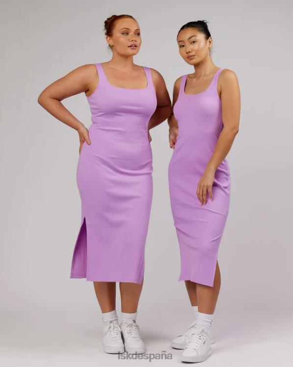 LSKD mujer Vestido de tirantes de canalé Ava - lila 8T6NZ502 vestir