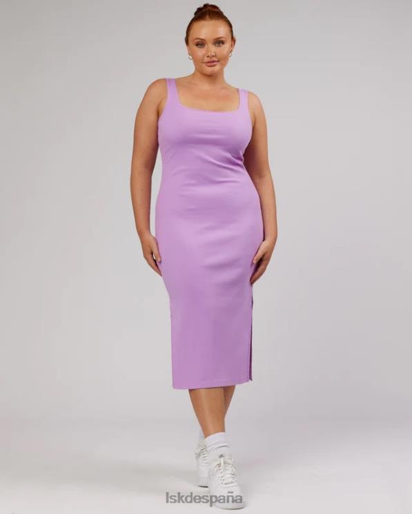 LSKD mujer Vestido de tirantes de canalé Ava - lila 8T6NZ502 vestir