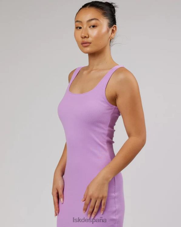 LSKD mujer Vestido de tirantes de canalé Ava - lila 8T6NZ502 vestir