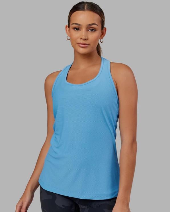 LSKD mujer camiseta sin mangas sprint - azul celeste 8T6NZ152 vestir