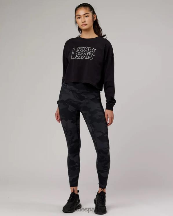 LSKD mujer camiseta stacks up ls - negro 8T6NZ306 vestir