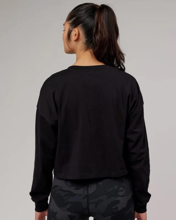 LSKD mujer camiseta stacks up ls - negro 8T6NZ306 vestir