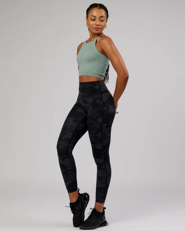 LSKD mujer tanque acanalado de cultivo mínimo sin costuras - escarcha 8T6NZ199 vestir