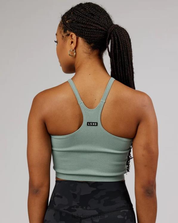 LSKD mujer tanque acanalado de cultivo mínimo sin costuras - escarcha 8T6NZ199 vestir