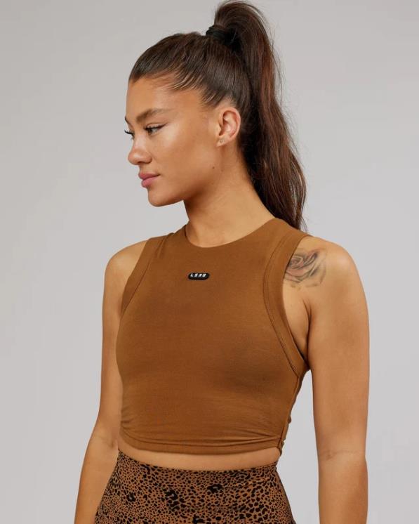 LSKD mujer tanque de cápsulas - camello 8T6NZ190 vestir