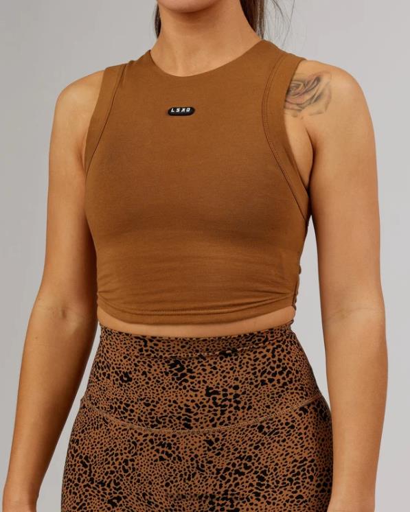 LSKD mujer tanque de cápsulas - camello 8T6NZ190 vestir