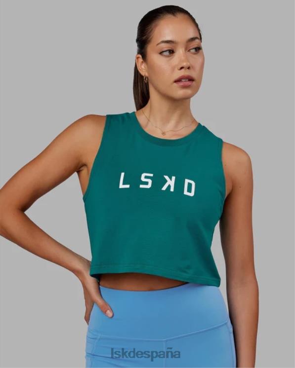 LSKD mujer tanque ágil flxcotton - lago profundo 8T6NZ157 vestir